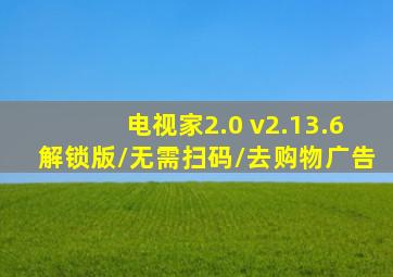 电视家2.0 v2.13.6解锁版/无需扫码/去购物广告